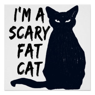 Gruseliges Halloween-Schwarze-Katze-Design Grafik Poster