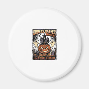 Gruseliges Halloween-Shirt Vintage-Geist-Kürbis-Ku Magnet