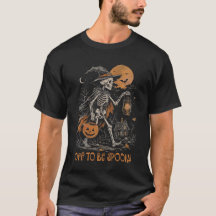 Gruseliges Halloween-Skelett-Grafik-T-Shirt zum Lo