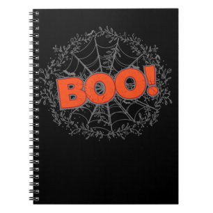 Gruseliges Halloween-Spinnennetz-Boo-Geschenk Notizblock