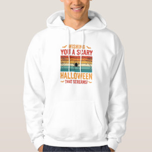 Gruseliges Halloween Spinnennetz Sonnenuntergang D Hoodie