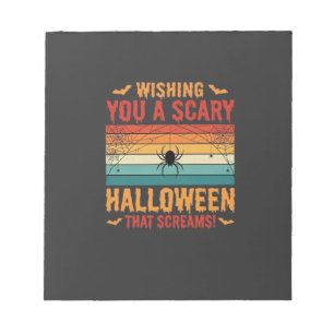 Gruseliges Halloween Spinnennetz Sonnenuntergang D Notizblock