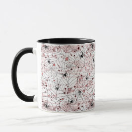 Gruseliges Halloween-Spinnennetz Tasse