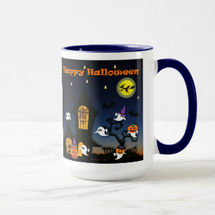 Gruseliges Halloween Spukhaus Tasse