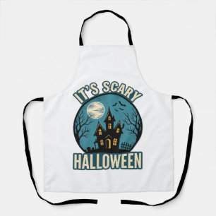 Gruseliges Halloween Spukhaus Vintage-Shirt-Design Schürze