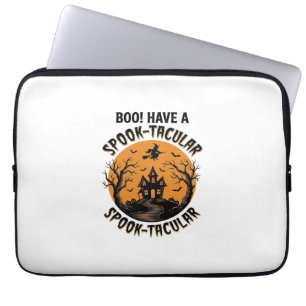 Gruseliges Halloween Spukhaus Vintage-Shirt Laptopschutzhülle