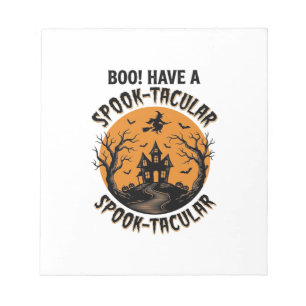 Gruseliges Halloween Spukhaus Vintage-Shirt Notizblock