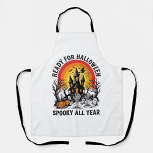 Gruseliges Halloween Spukhaus Vintage T-Shirt_ Schürze
