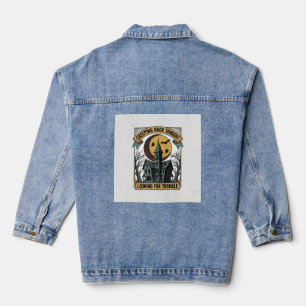 Gruseliges Haus-Shirt mit graviertem spooky manor Jeansjacke