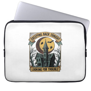 Gruseliges Haus-Shirt mit graviertem spooky manor  Laptopschutzhülle