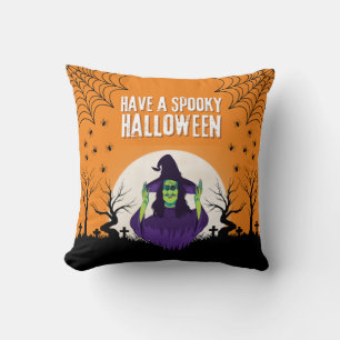 Gruseliges Hexen-Halloween-Kissen Kissen