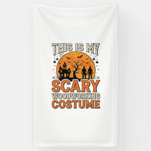 Gruseliges Holzbearbeitungs-Kostüm Halloween Vinta Banner