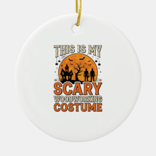 Gruseliges Holzbearbeitungs-Kostüm Halloween Vinta Keramik Ornament