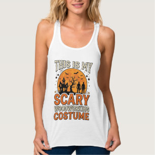 Gruseliges Holzbearbeitungs-Kostüm Halloween Vinta Tank Top