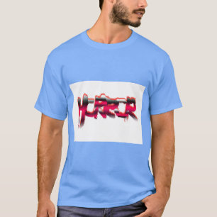 Gruseliges „Horror“-Druck T-Shirt für wahre Grusel