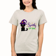 Gruseliges Katzendamen-Shirt Süßes Halloween-Shirt