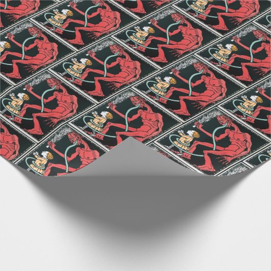 Gruseliges Krampus Geschenkpapier (Ecke)