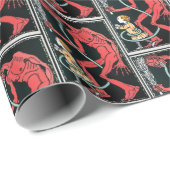 Gruseliges Krampus Geschenkpapier (Rolleneckpunkt)