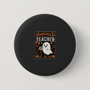 Gruseliges Lehrer-Halloween-Geister-Design_1 Button