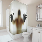 Gruseliges lustiges jemand in der Dusche Duschvorhang (Beispiel)