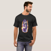 Gruseliges Mädchen mit Katze T-Shirt (Vorne ganz)