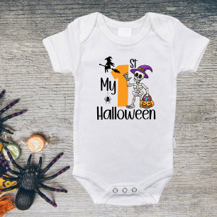 Gruseliges Outfit-Geschenk Süßes Kostüm Mein 1. Ha Baby Strampler