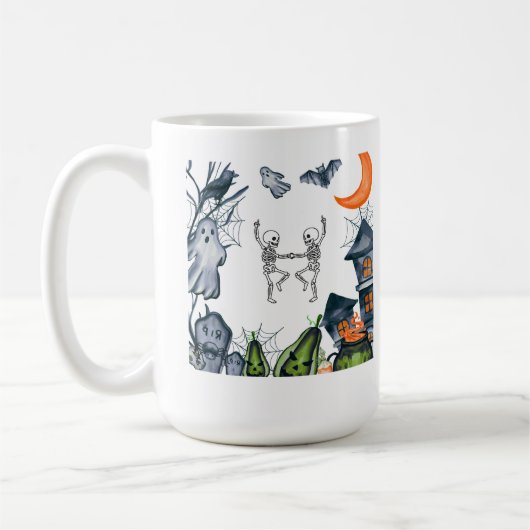 Gruseliges Party-Frame-T-Shirt Kaffeetasse (Links)