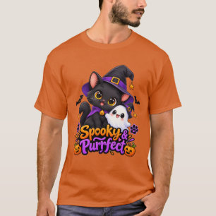 Gruseliges & perfektes Halloween-Schwarzkatzen-Dun T-Shirt