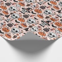 Gruseliges Pink Halloween-Themen-Kachel