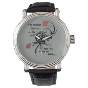Gruseliges Poe-Zitat Armbanduhr