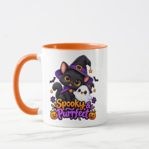 Gruseliges & Purrfektes Halloween-Schwarzes-Katzen Tasse