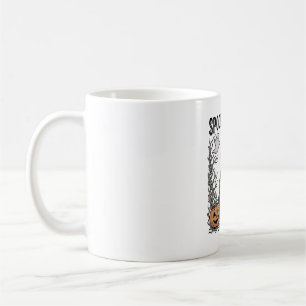 Gruseliges schwarzes Katze Vintage-Halloween-Gravu Kaffeetasse