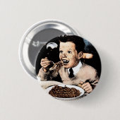 Gruseliges Spaghetti-Kind Button (Vorne & Hinten)