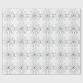 Gruseliges Spinnennetz Halloween Geschenkpapier (Flach)
