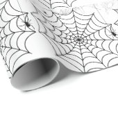 Gruseliges Spinnennetz Halloween Geschenkpapier (Rolleneckpunkt)