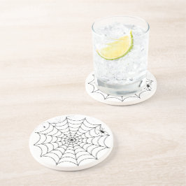 Gruseliges Spinnennetz Halloween Getränkeuntersetzer