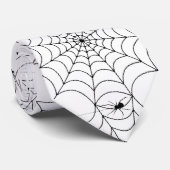 Gruseliges Spinnennetz Halloween Krawatte (Gerollt)