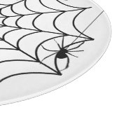 Gruseliges Spinnennetz Halloween Schneidebrett (Ecke)