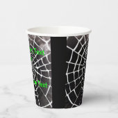 Gruseliges Spinnennetz-Muster Halloween individuel Pappbecher (Links)