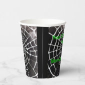 Gruseliges Spinnennetz-Muster Halloween individuel Pappbecher (Rechts)