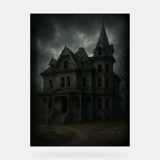 gruseliges Spuk Haus Acrylschild (Vorderseite)