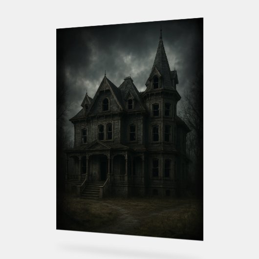 gruseliges Spuk Haus Acrylschild (Winkel)