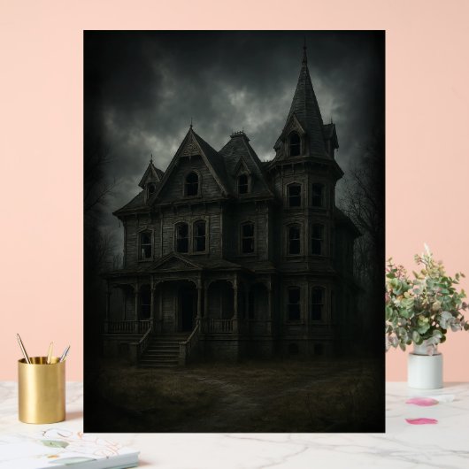 gruseliges Spuk Haus Acrylschild (Hochzeit)