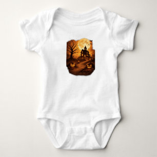 Gruseliges Spukhaus Halloween  Baby Strampler