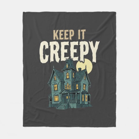 Gruseliges Spukhaus Halloween-Design_1 Fleecedecke (Vorderseite)