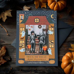 Gruseliges Spukhaus Halloween-Foto