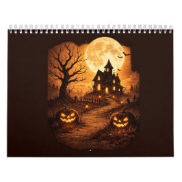 Gruseliges Spukhaus Halloween Kalender