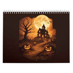 Gruseliges Spukhaus Halloween Kalender