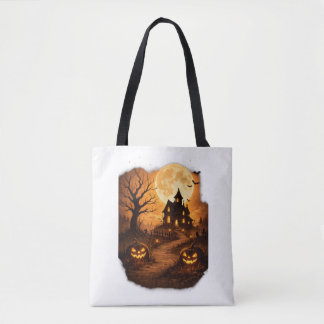 Gruseliges Spukhaus Halloween Tasche