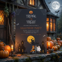 Gruseliges Spukhaus Koffer oder Behandle Halloween